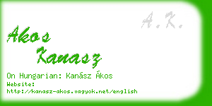 akos kanasz business card